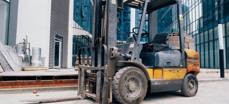 forklift on work.